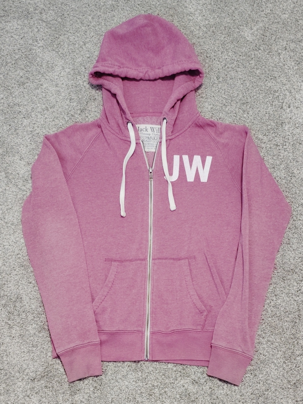 Jack Wills Mauve Zip-Up Hoodie Jacket